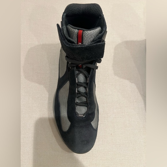 Prada America’s Cup high top suede sneakers, size 8 (style 4T 0341) - Picture 10 of 12
